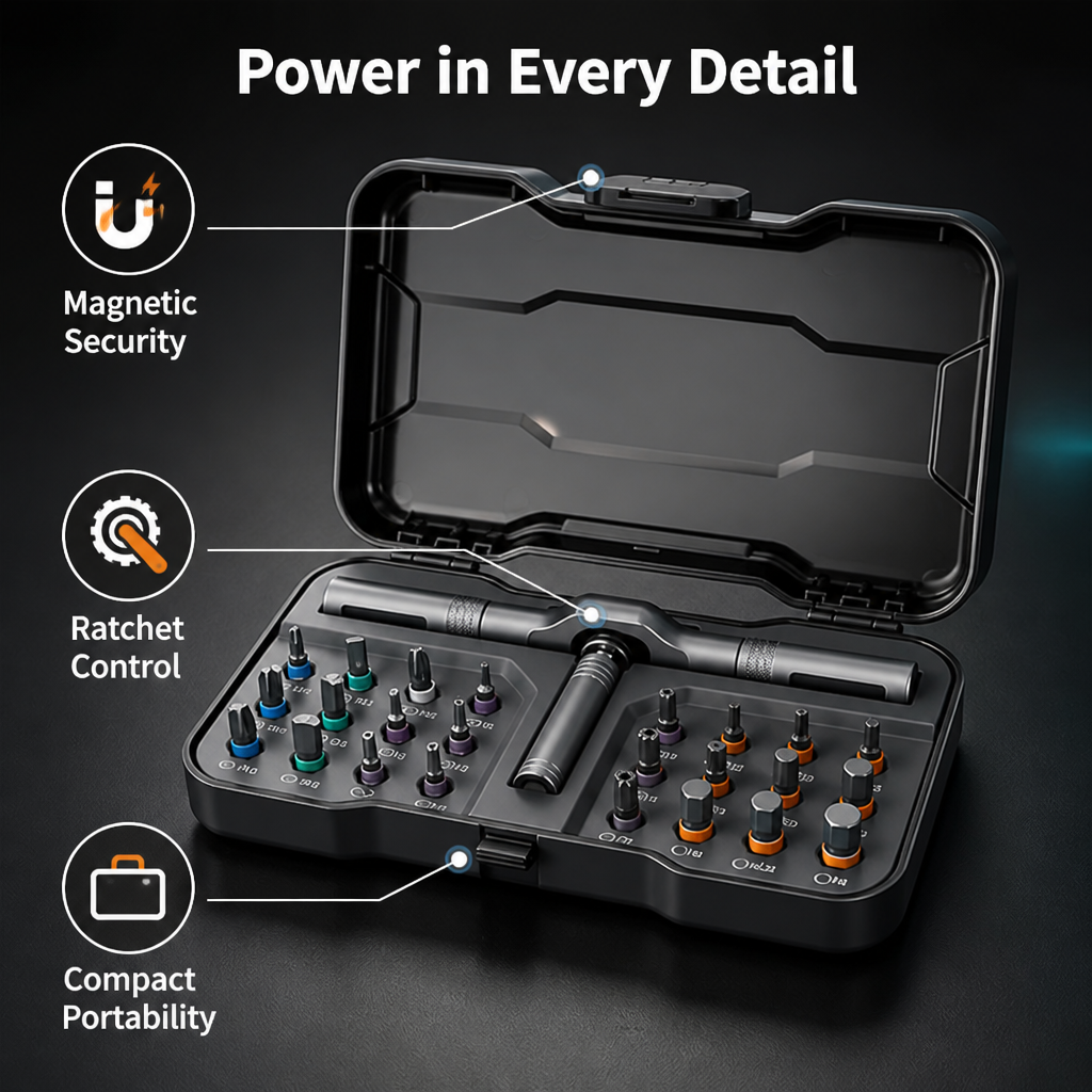 Torqivelle™ 24-in-1 Precision Screwdriver Set — Master Every Fix with Confident, Effortless Control