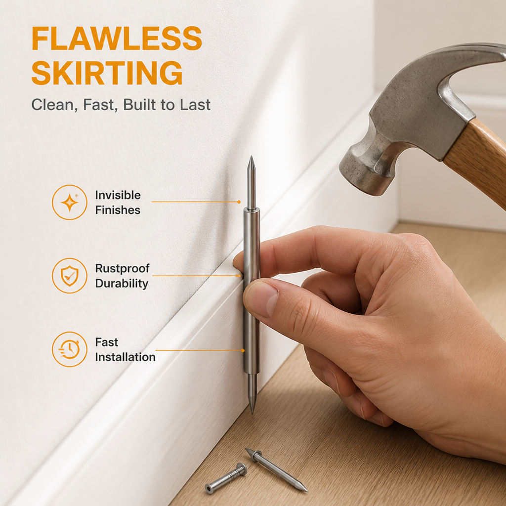 SteelEdge™ Ultra Nails — Perfectly Clean, Rust-Free Skirting Every Time