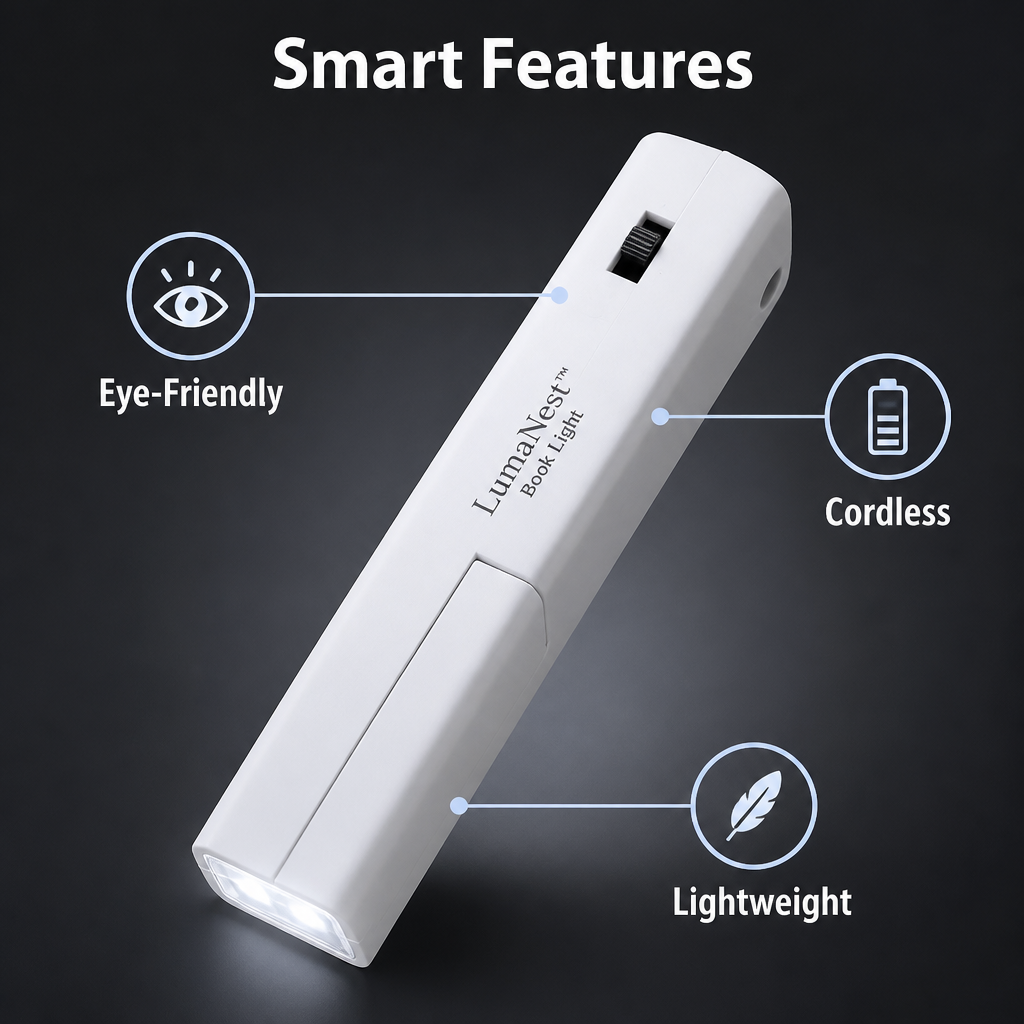 LumaNest™ — Enjoy Every Page Without Eye Strain or Cords Holding You Back