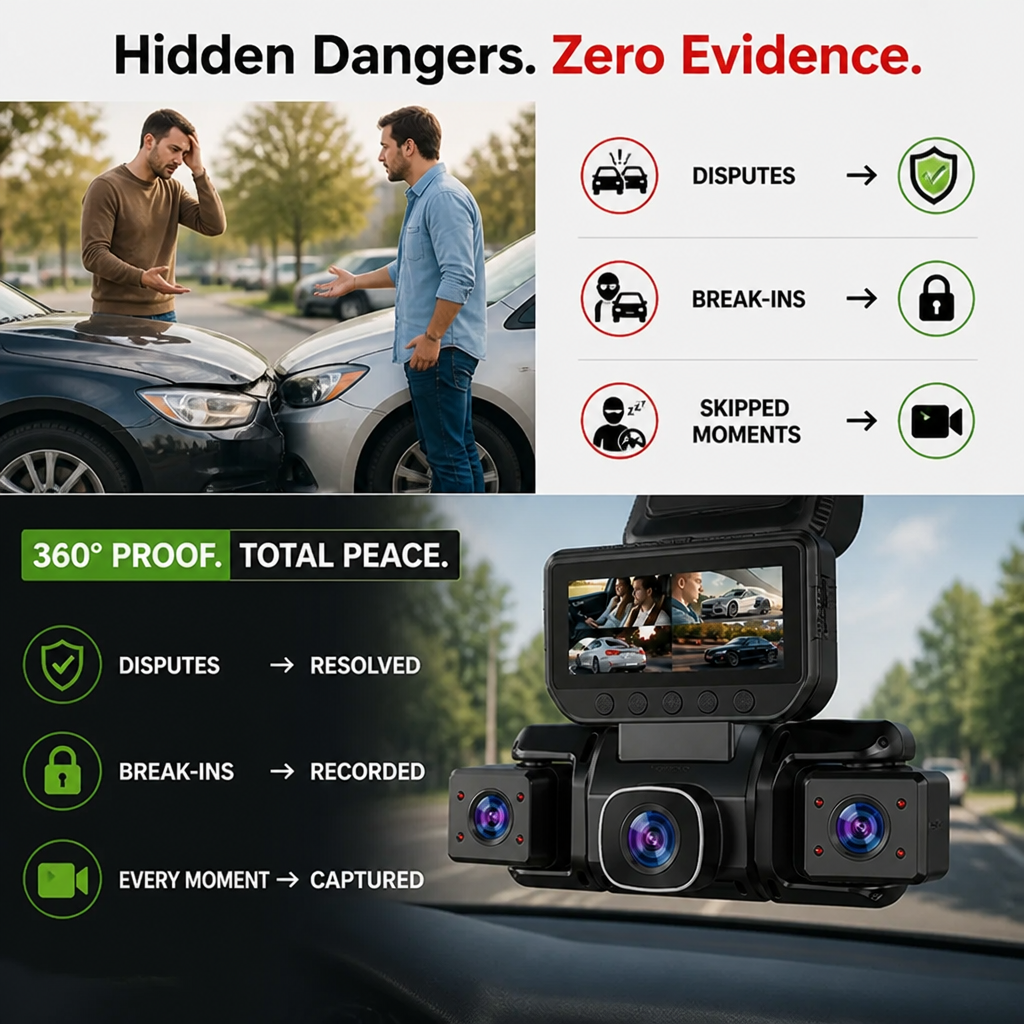 VeloGuard360™ — Drive Fearlessly with Total 360° Night-and-Day Protection
