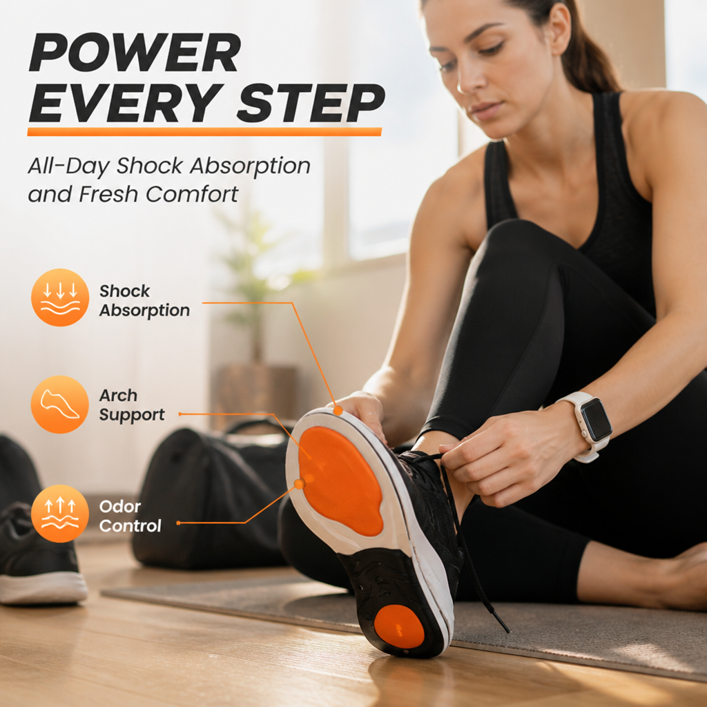 StrideEdge™ — Power Every Step with All-Day Shock Absorption and Fresh Comfort