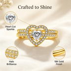 LumaHeart™ Halo Ring Set — Ignite Passion with Every Sparkling Glance