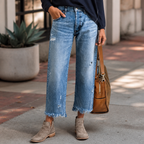 AzureCrest™ Straight Leg Denim Shorts — Own Every Moment with Effortless Edge and Unmatched Comfort