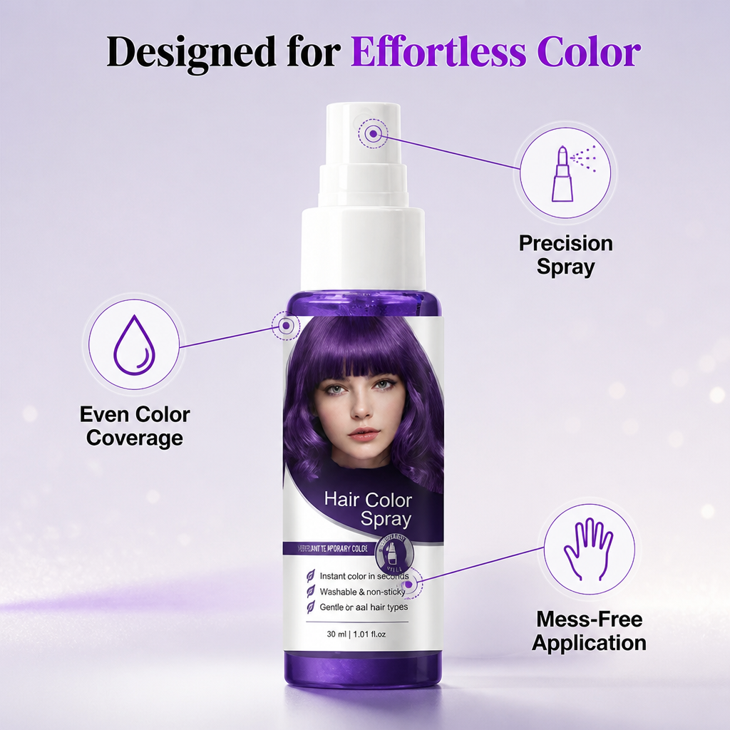 VibranceRush™ Temporary Hair Color Spray — Ignite Instant Confidence with Effortless, Damage-Free Color