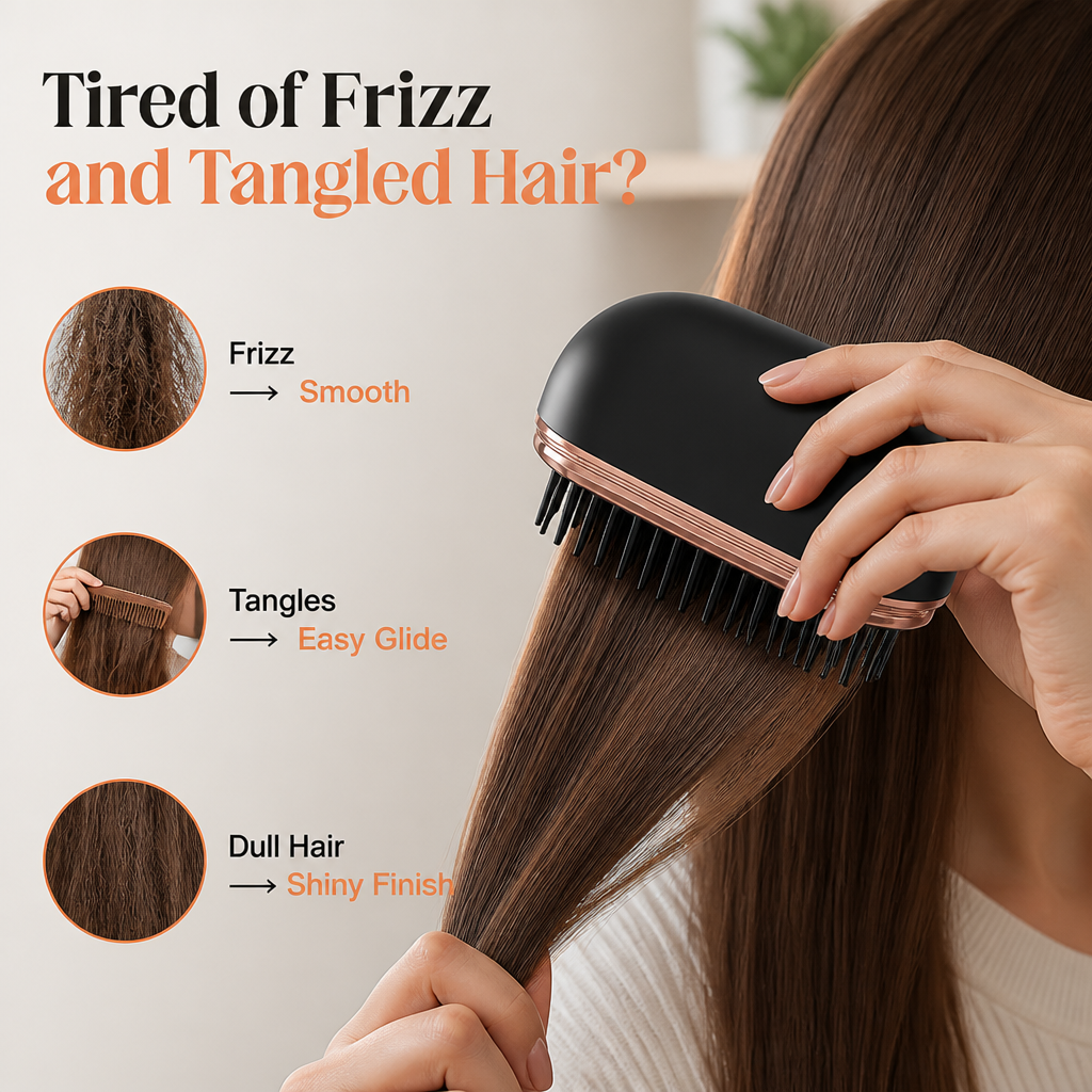 GlideSilk™ Cordless Straightening Comb — Effortless Shine and Smoothness Anytime, Anywhere