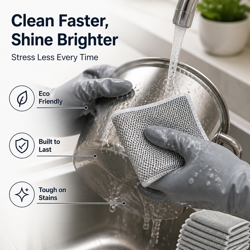 BrilloMate™ — Clean Faster, Shine Brighter, Stress Less Every Time