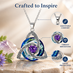 VitaLuxe™ Birthstone Knot Necklace — Carry Ancient Strength and Soulful Love Wherever You Go