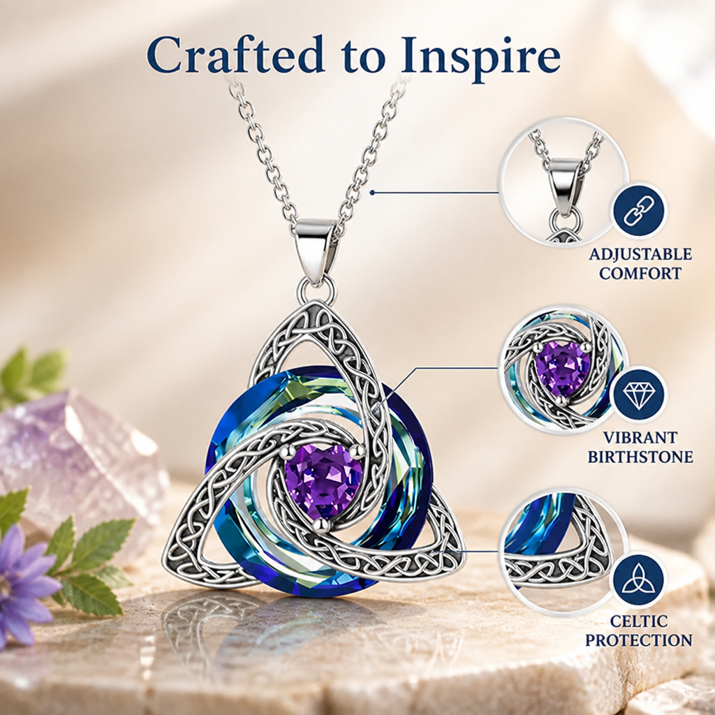 VitaLuxe™ Birthstone Knot Necklace — Carry Ancient Strength and Soulful Love Wherever You Go