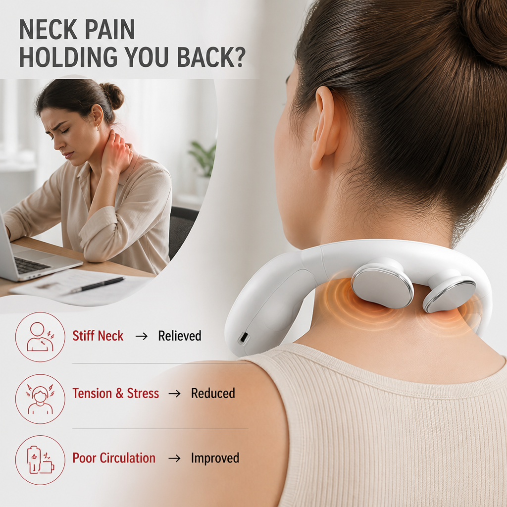 NeuroEase™ Neck Massager — Melt Away Neck Pain and Reclaim Effortless Comfort Instantly