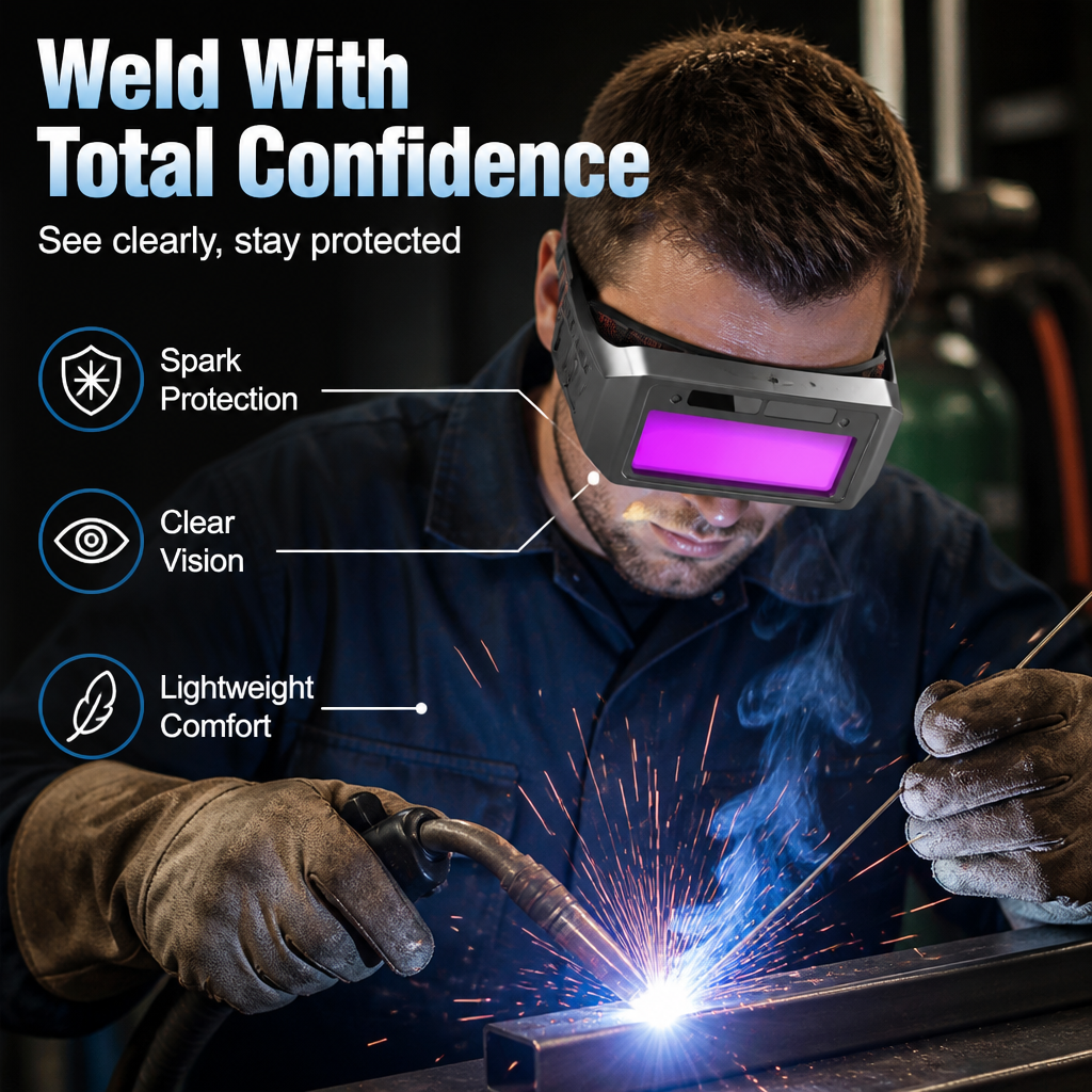 VitraShield™ Welder’s Goggles — Power Through Sparks with Unmatched Comfort and Clear Vision