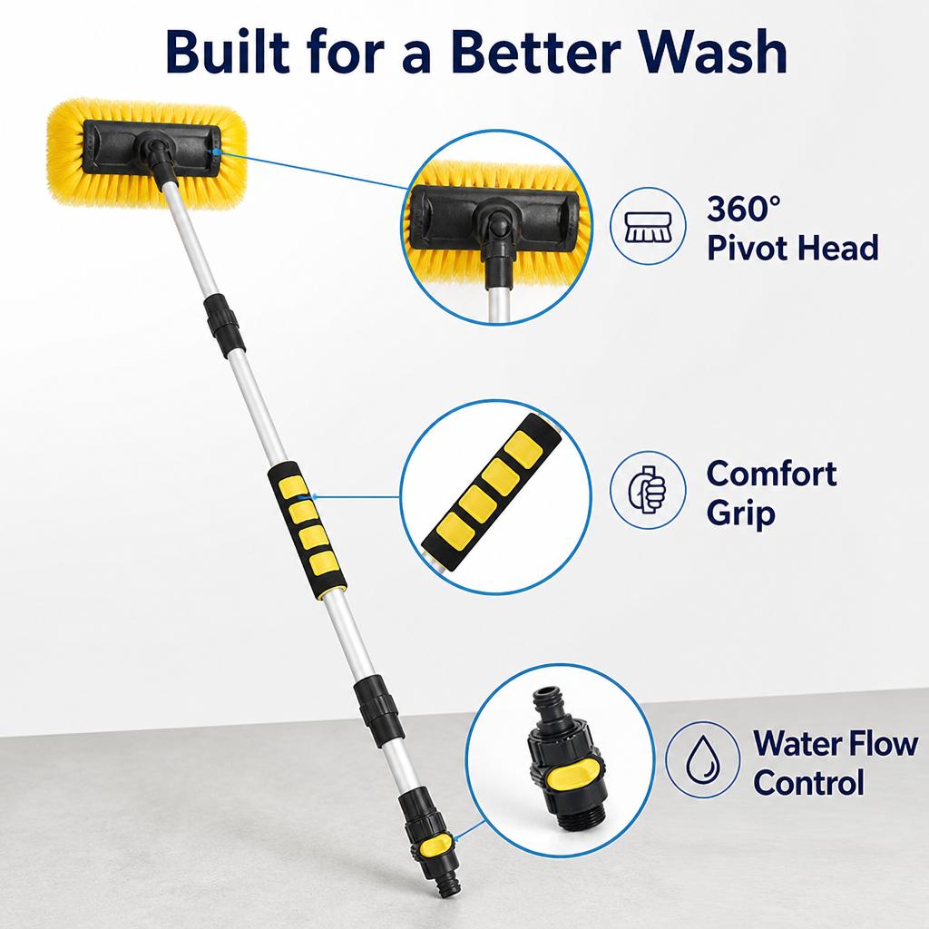 RaminaSweep™ — Clean Every Inch Without Backbreaking Effort or Scratches