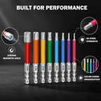 Hexivaro™ Magnetic Screwdriver Bit Set — Never Drop a Screw, Master Every Job with Confidence (8pcs)