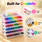NovaBurst™ Dual-Glow Markers — Ignite Your Creativity with Brilliant Colors That Sparkle and Shine