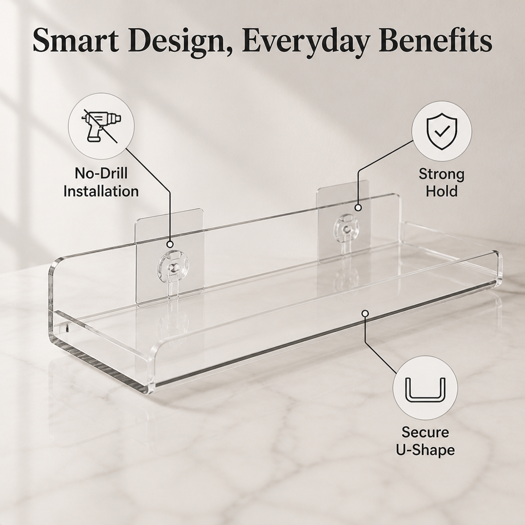 VeraLuxe™ Wall Shelves — Instantly Transform Chaos into Calm with Stylish, No-Drill Storage(3pcs)