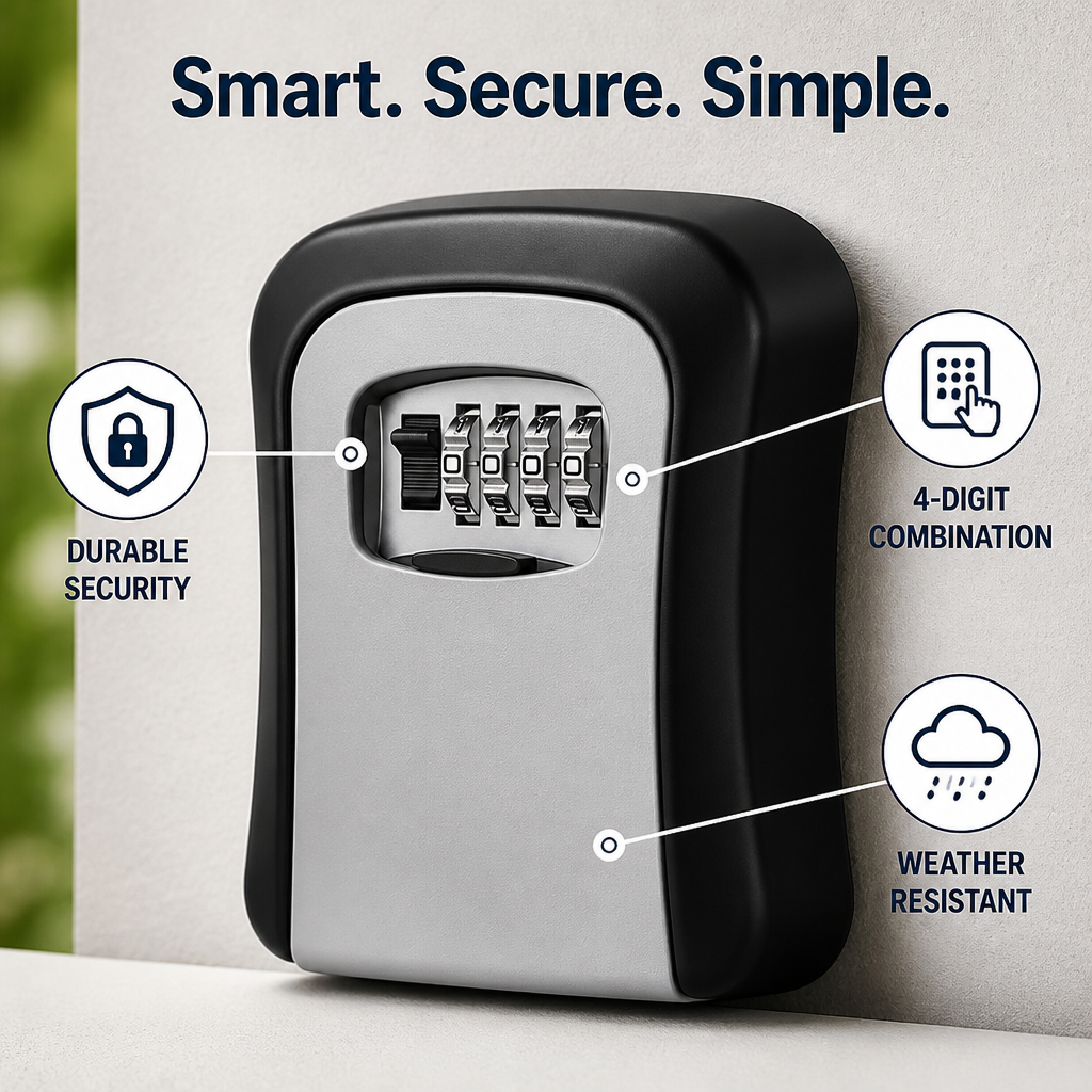 Klyvanta™ Wall-Mounted Lock Box — Take Back Control with Ironclad Key Security and Instant Access