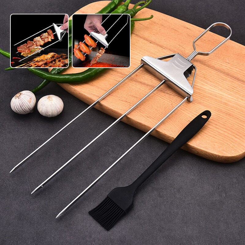 TriFlame™ Grill Skewers — Master Every BBQ With Juicy, Even-Cooked Perfection