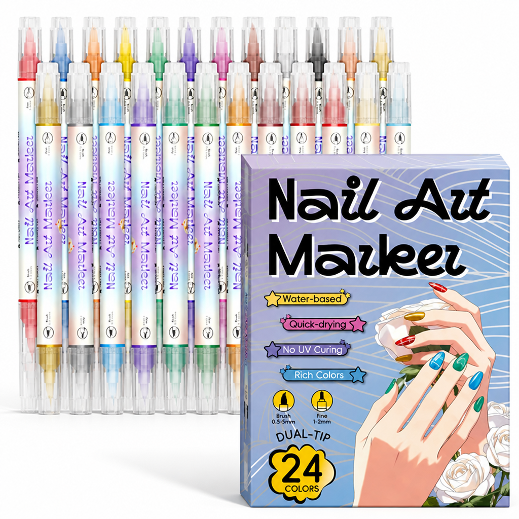 ColorLuxe™ Dual-Tip Nail Art Pens — Unleash Show-Stopping Nails That Speak Your Boldest Story