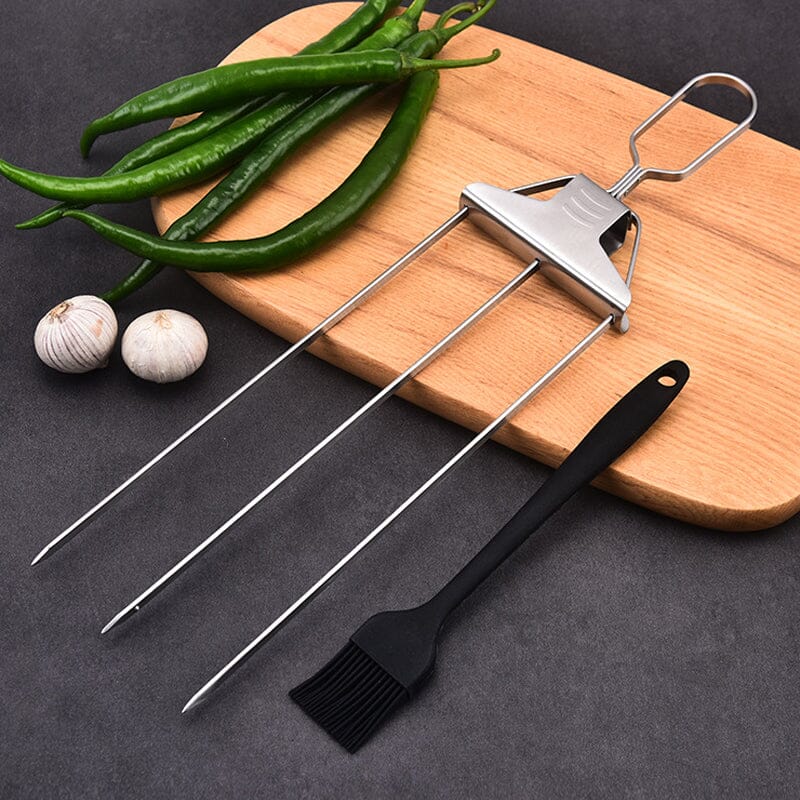 TriFlame™ Grill Skewers — Master Every BBQ With Juicy, Even-Cooked Perfection