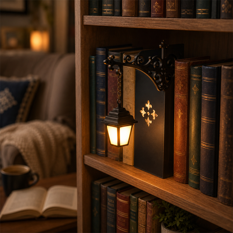 LuminaLuxe™ Streetlight Bookend — Cozy Up Your Space with Warmth and Unshakable Strength