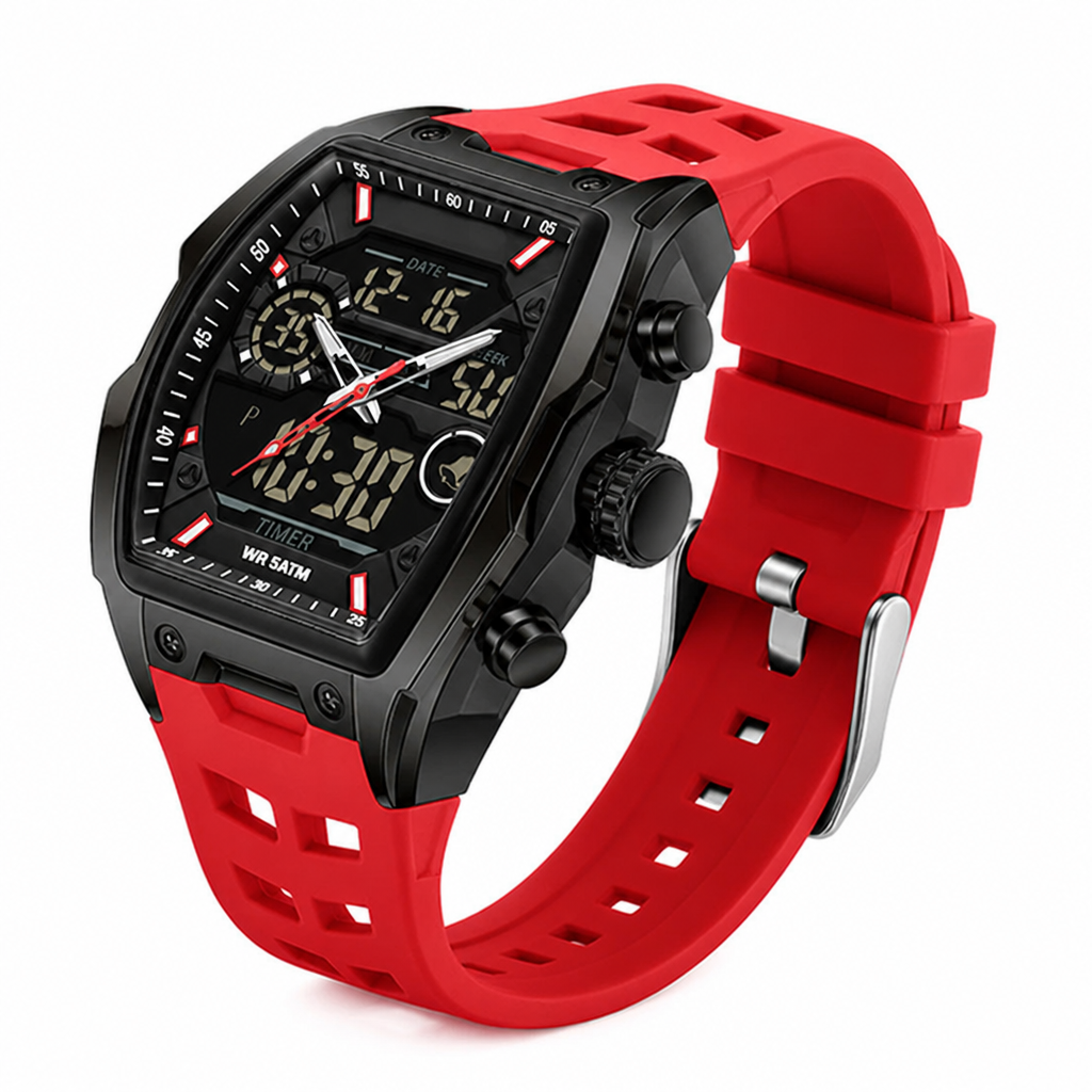 VeloQuartz™ — Own Every Second with Bold Dual-Time Precision