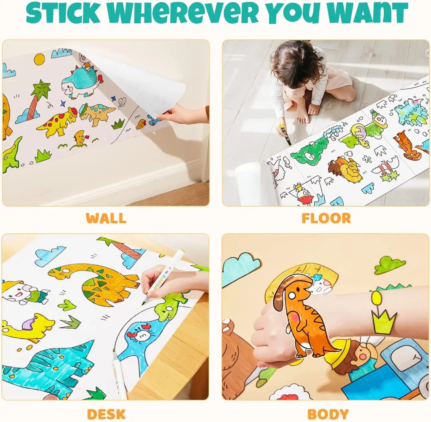 ArtBound™ Drawing Paper Roll — Unleash Boundless Creativity Without the Mess or Stress