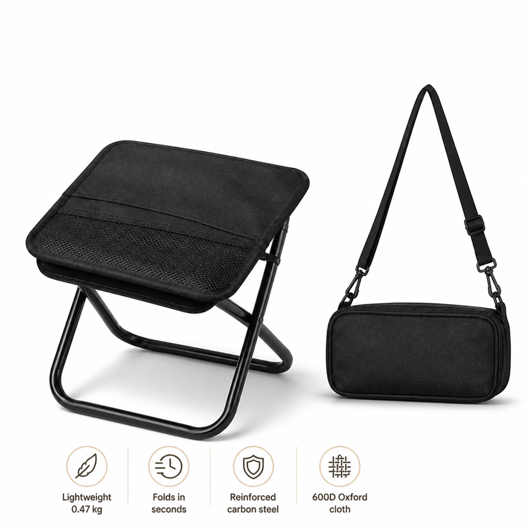 SwiftSit™ Compact Stool — Your On-the-Go Ticket to Instant, Rock-Solid Comfort Anywhere