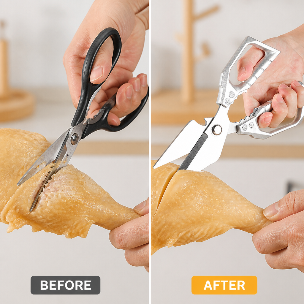 SharperEdge™ Precision Shears — Effortless Power and Comfort to Conquer Every Kitchen Task