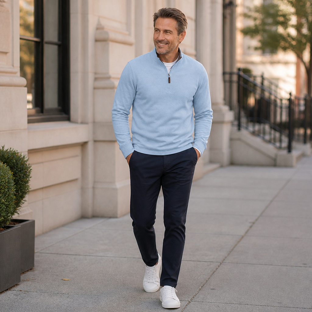 TruVero™ Quarter Zip Sweater — Look Sharp, Feel Warm, Move Free All Autumn Long