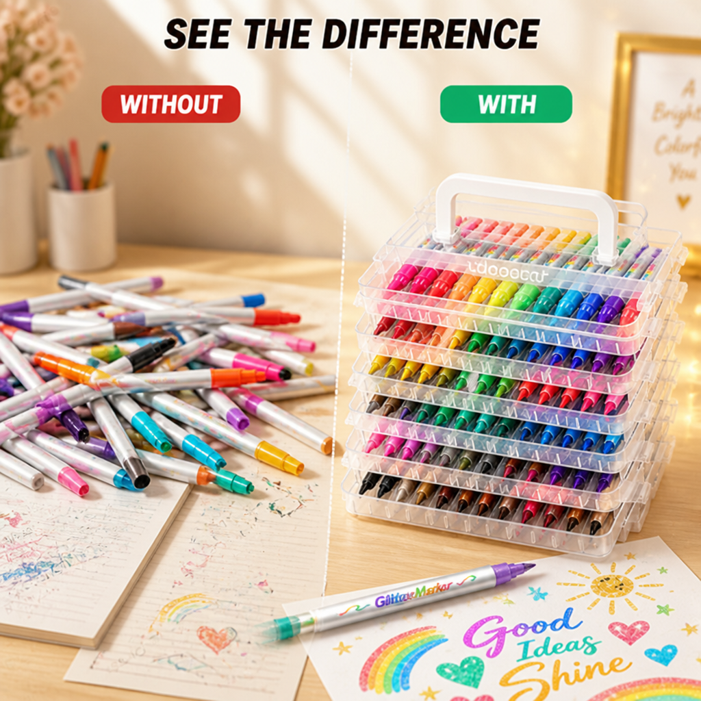 NovaBurst™ Dual-Glow Markers — Ignite Your Creativity with Brilliant Colors That Sparkle and Shine