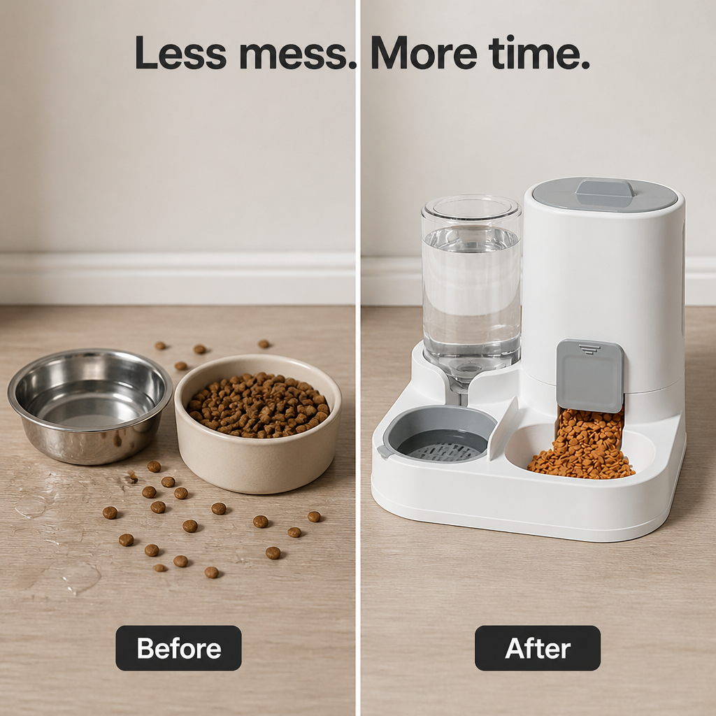 PurrEase™ — Less refilling, less mess, more time with your cat.