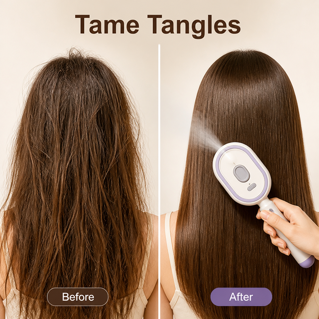 MistMellow™ — Tame Tangles with a Softer, More Comfortable Brush