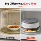 VivaShield™ 2-in-1 Collapsible Microwave Splatter Cover — Keep Your Microwave Spotless and Your Kitchen Clutter-Free Instantly