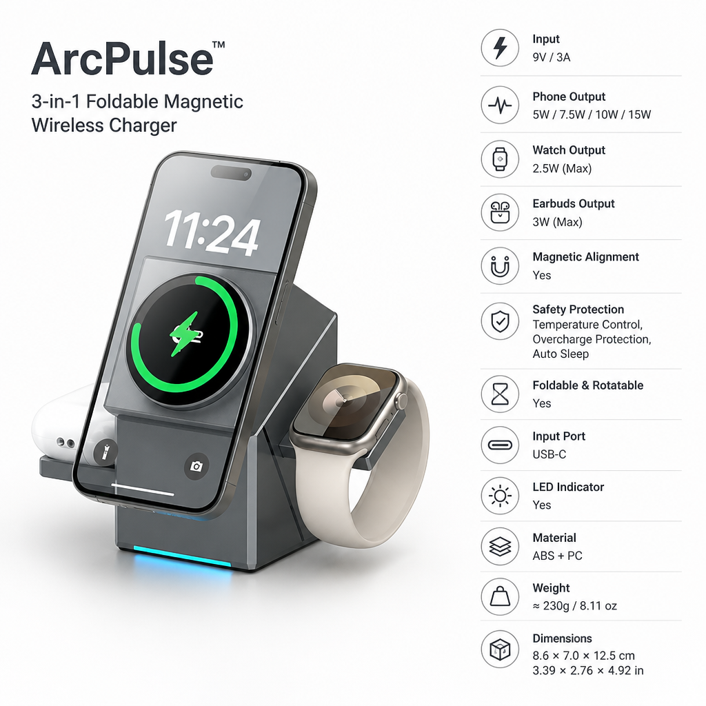 ArcPulse™ — Cut the Clutter and Power All Your Devices Effortlessly
