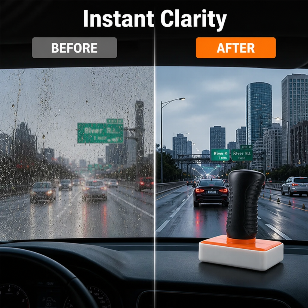 ClarityRush™ — Transform Your Drive with Perfectly Clear, Glare-Free Glass