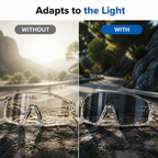 Glarevo™ — Ride comfortably through sun and shade without changing glasses