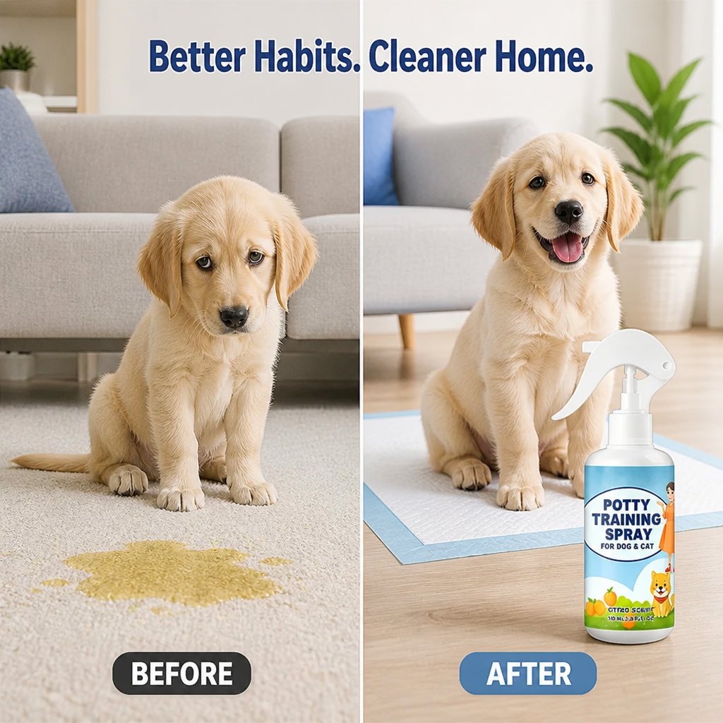 PureLuxe™ Pet Training Spray — Calm Chaos and Create a Spotless Home Instantly