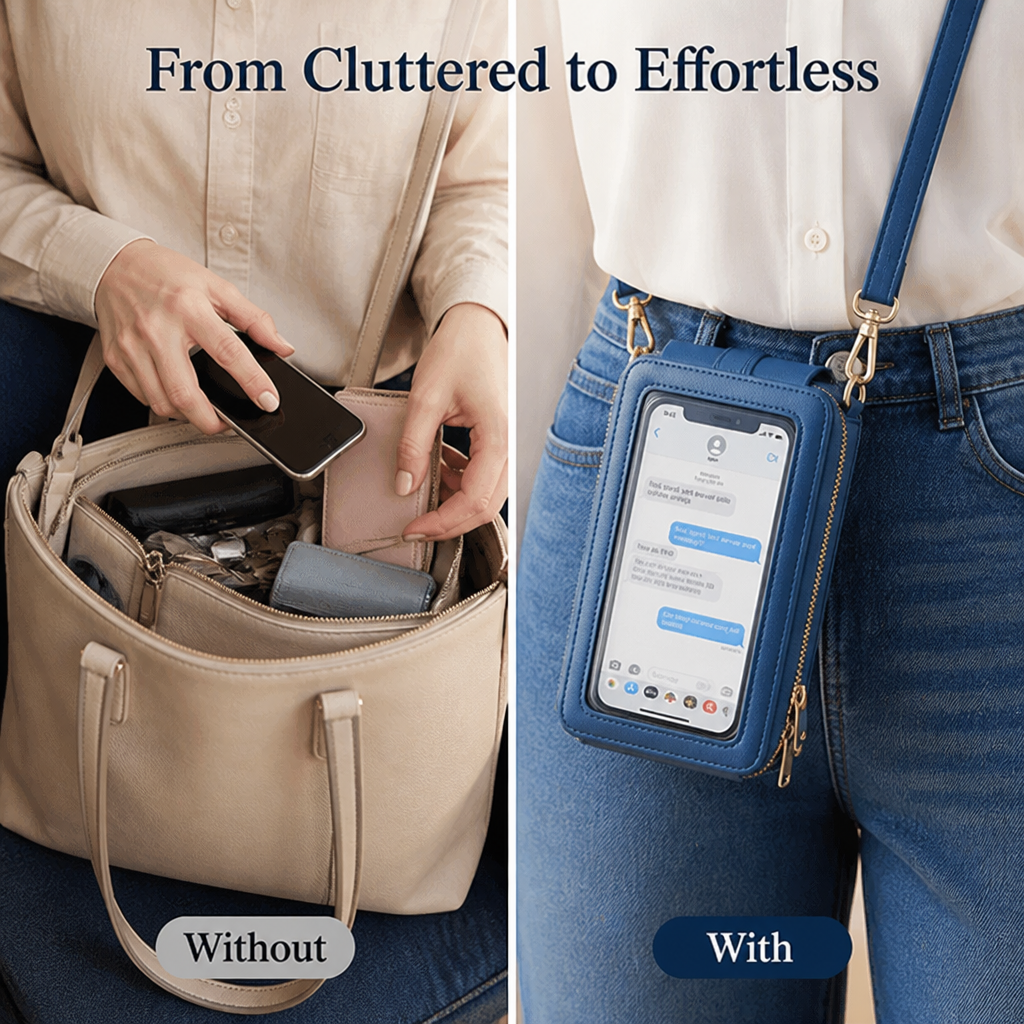 LumiTote™ — Stay Effortlessly Connected and Clutter-Free All Day Long