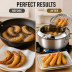 Crispora™ Stainless Steel Fryer — Unlock Crispy, Light, Restaurant-Quality Fries Every Time