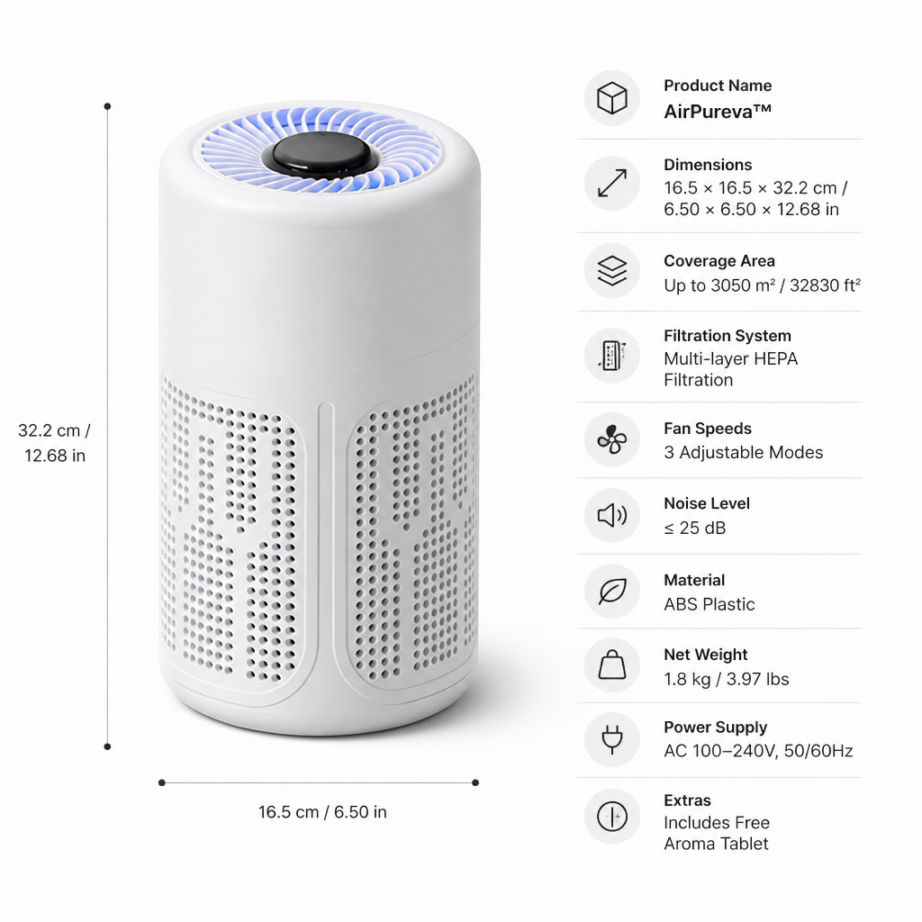 AirPureva™ — Transform Your Home Into a Sanctuary of Pure, Breathable Air