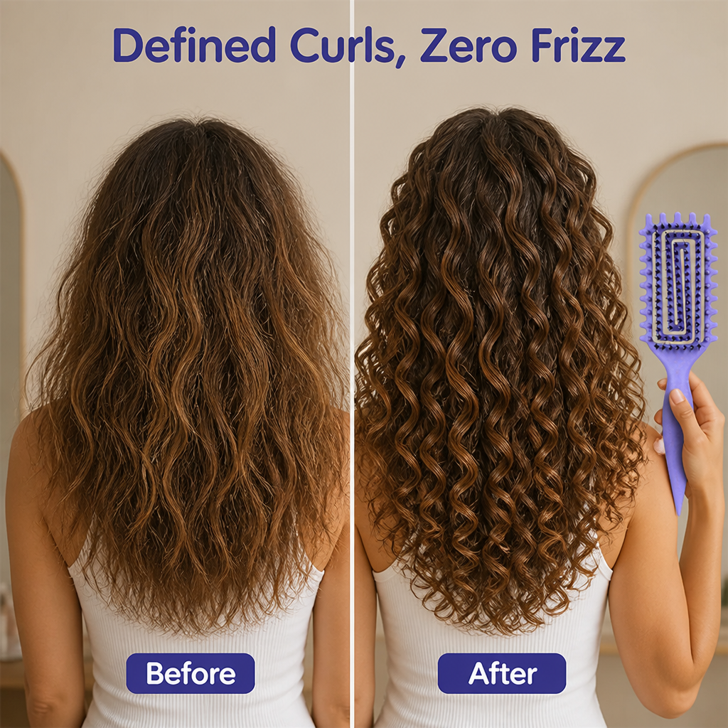 VivaCurl™ Styling Brush — Sculpt Stunning Curls That Shine All Day Without the Frizz