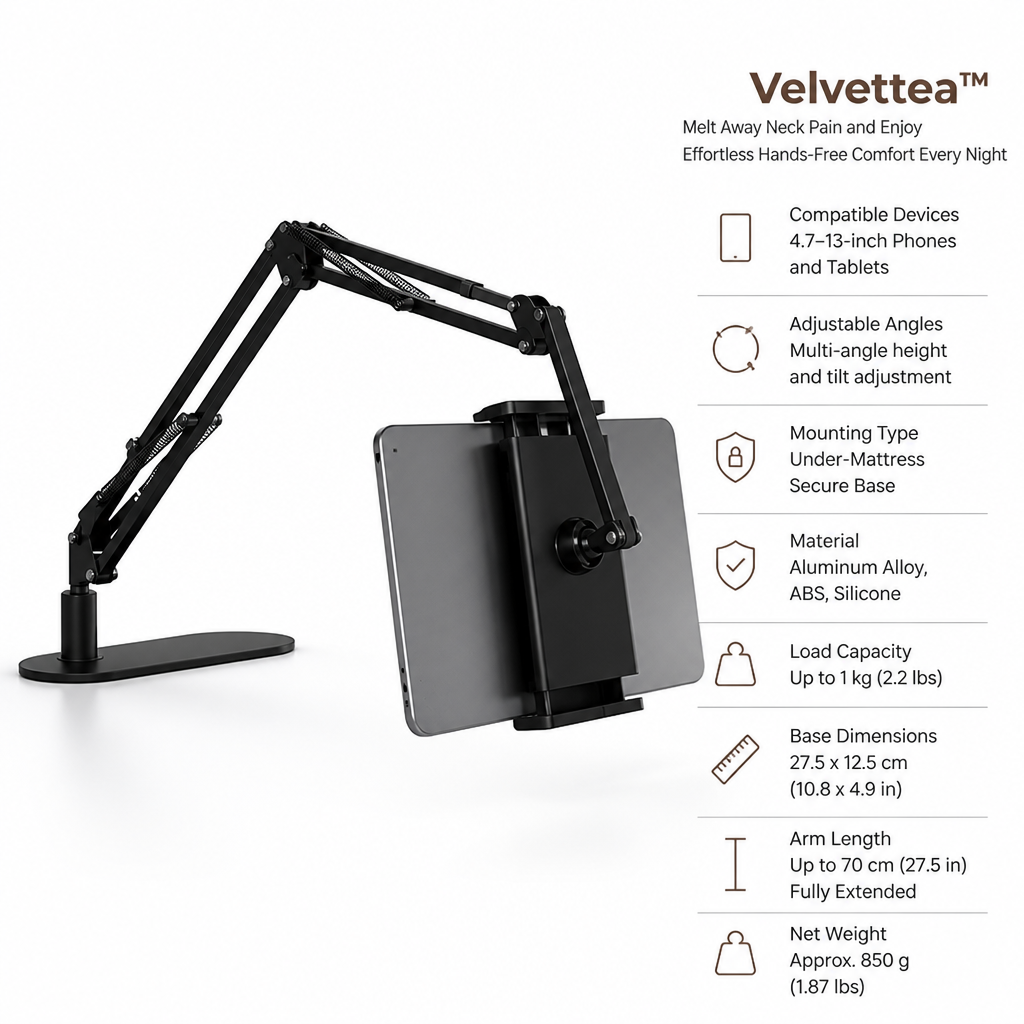 Velvettea™ — Melt Away Neck Pain and Enjoy Effortless Hands-Free Comfort Every Night