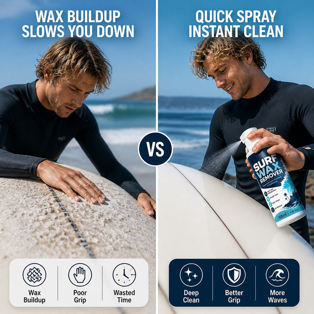 AquaShine™ Wax Remover Spray — Instantly Restore Your Board’s Grip and Shine for Unstoppable Waves