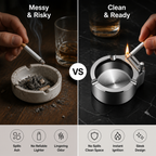 EmberEase™ — Command Every Smoke Break with Spotless Style and Instant Fire