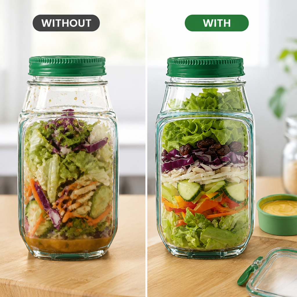 VitaSeal™ Salad Jar — Keep Every Crunch Fresh and Your Lunch Leakproof On-the-Go