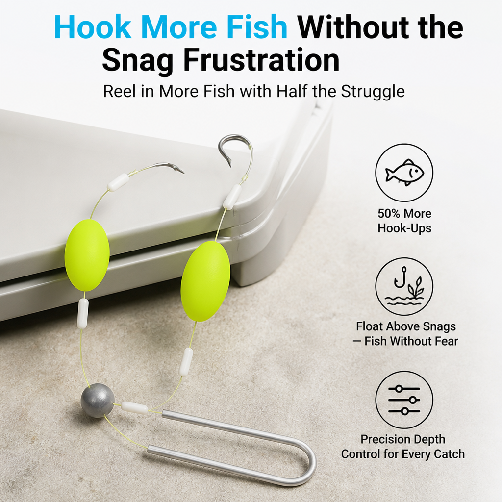 HydroGlide™ Dual-Hook Rig — Hook More Fish Without the Snag Frustration