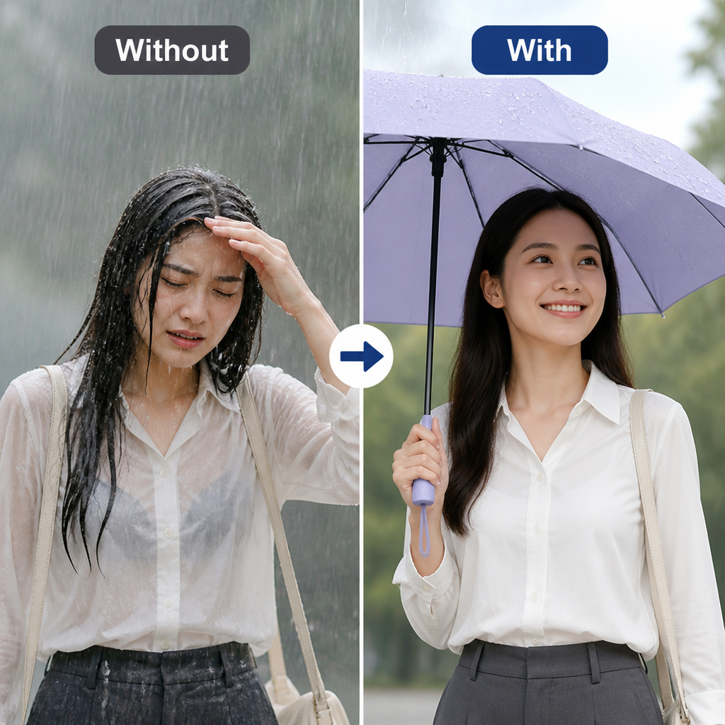LumaShade™ Mini Travel Umbrella — Your Pocket-Sized Shield Against Sun, Rain, and Wind