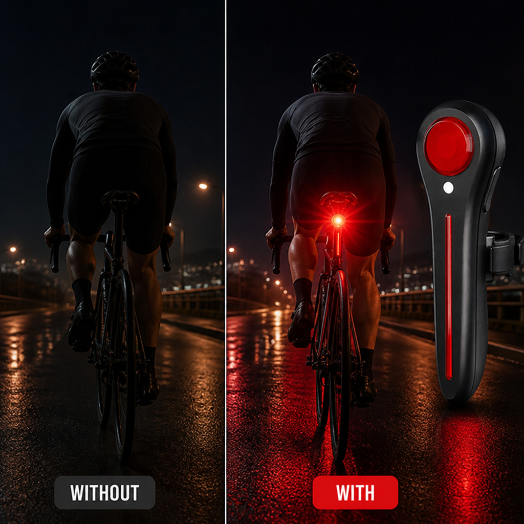VeloPulse™ Rechargeable Rear Light — Command Attention Instantly and Ride Confidently Every Time