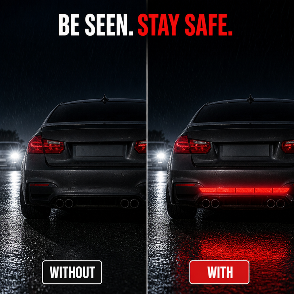 ViziShield™ Reflective Bumper Strips — Make Your Ride Unstoppable in the Dark