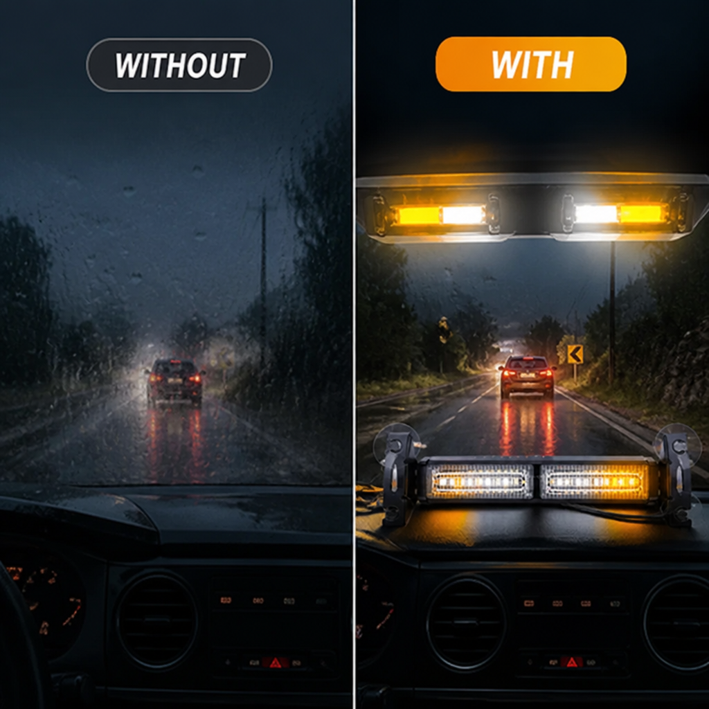 BlazeSight™ — Own the Road with Unstoppable, Weather-Proof Visibility
