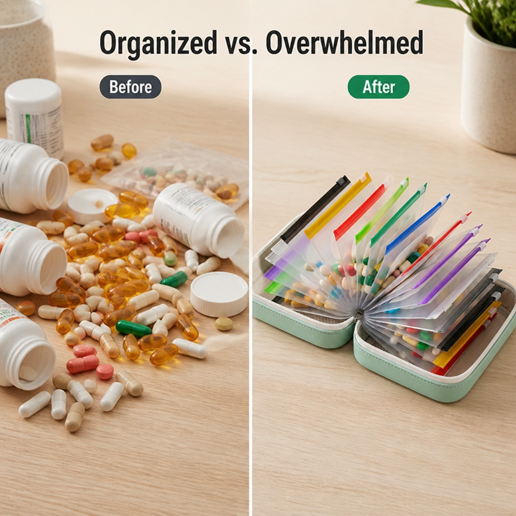VitaPouch™ — Take Charge of Your Health with Sleek, Stress-Free Supplement Control